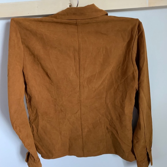 Faux-suede Vintage Button Down - Picture 3 of 3